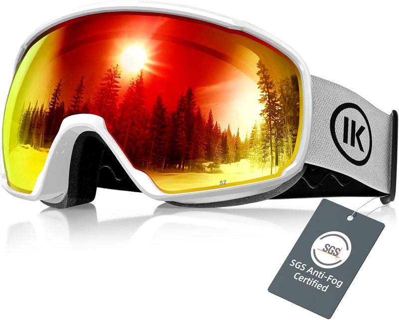 Innerking OTG Ski Goggles SGS Approved, Over Glasses Snow Snowboarding Winter Goggles Anti Fog for Adult, Youth, Men Women - Image 1
